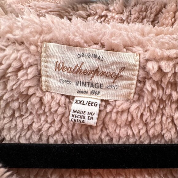 NWOT Weatherproof Vintage Women's Hooded Sherpa Vest Size XXL Rose‎ Pink - Picture 4 of 4